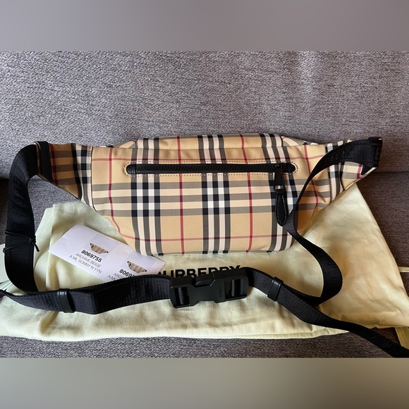 New BURBERRY check bag Sonny Belt bag waist Fanny pack shoulder Bag NWT - Picture 6 of 13